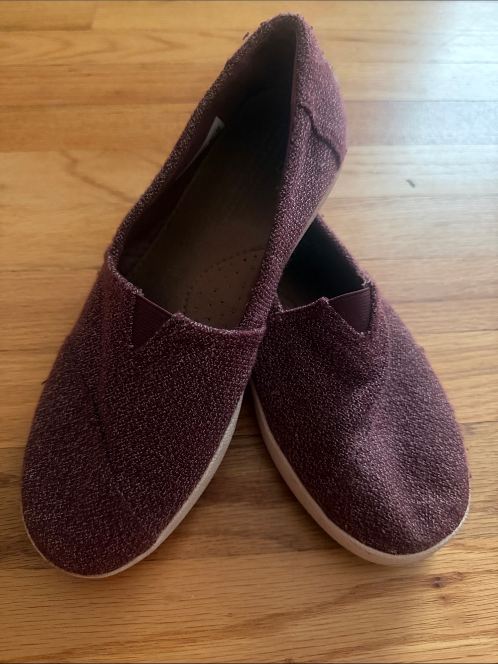 Toms Women's Burgundy Slip-On Flats